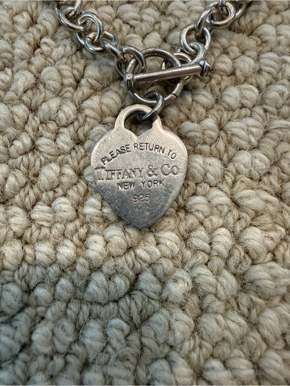 Tiffany & Co. Sterling Silver Heart Tag Toggle Necklace - Silver - Picture 2 of 3